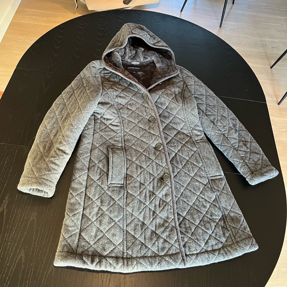 Lands’ End Wool Coat Size M 10-12